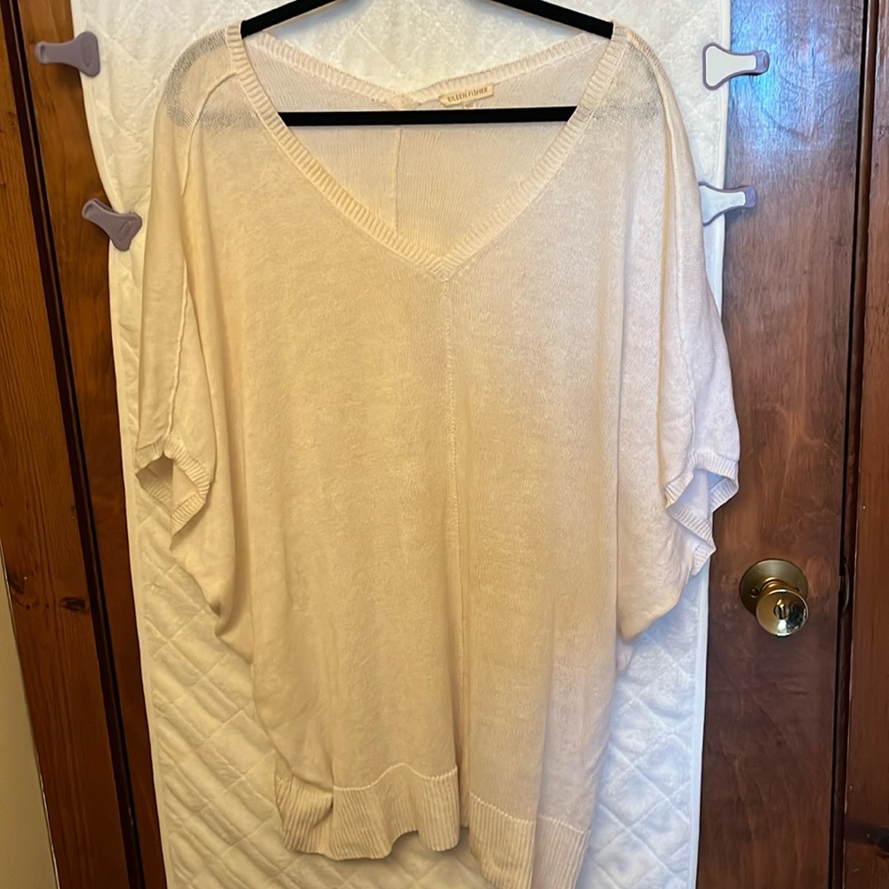 Eileen Fisher White Linen Top